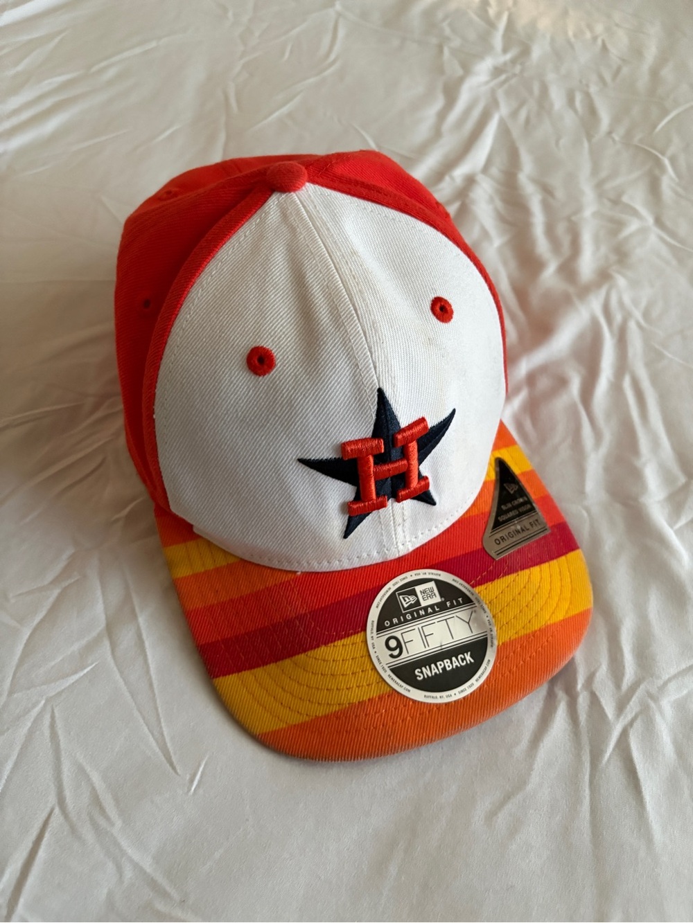 New Era Men’s Stripe Houston Astros MLB Vintage Throwback TBTC Snapback Hat MLB
